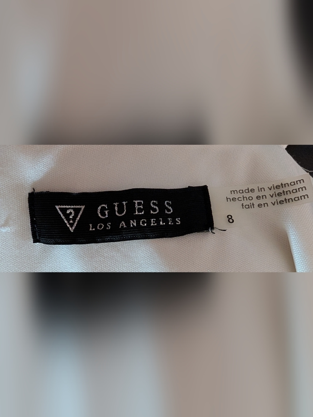 Guess White One-Shoulder Draped Bodycon Dress - Picture 8 of 8